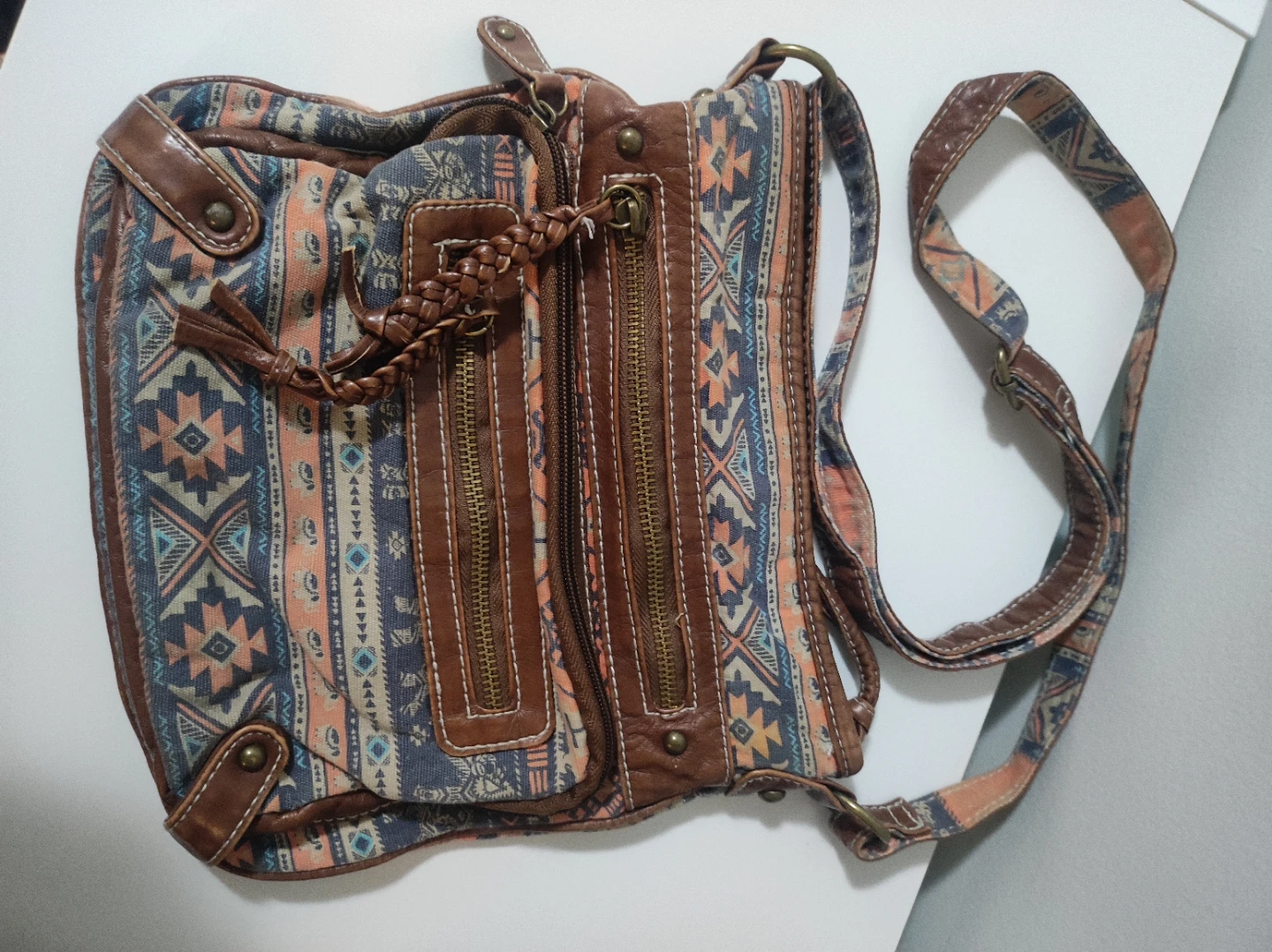 Aztec Print Crossbody Bag