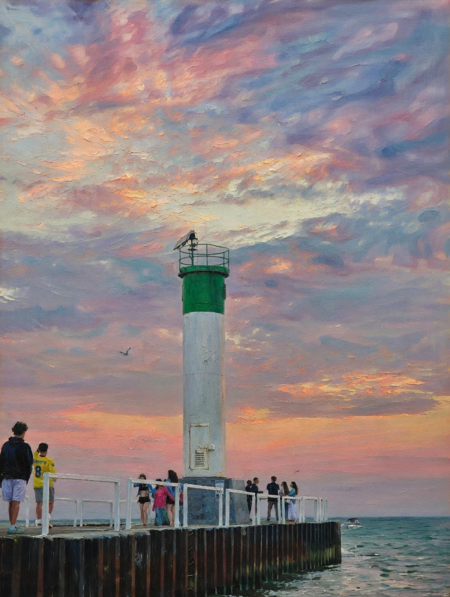 Oil Painting - Lighthouse Sunset - photo 5