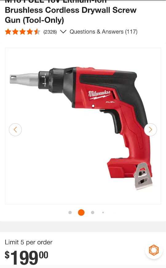 M18 Milwaukee FUEL Brushless Drywall Screwgun - photo 2