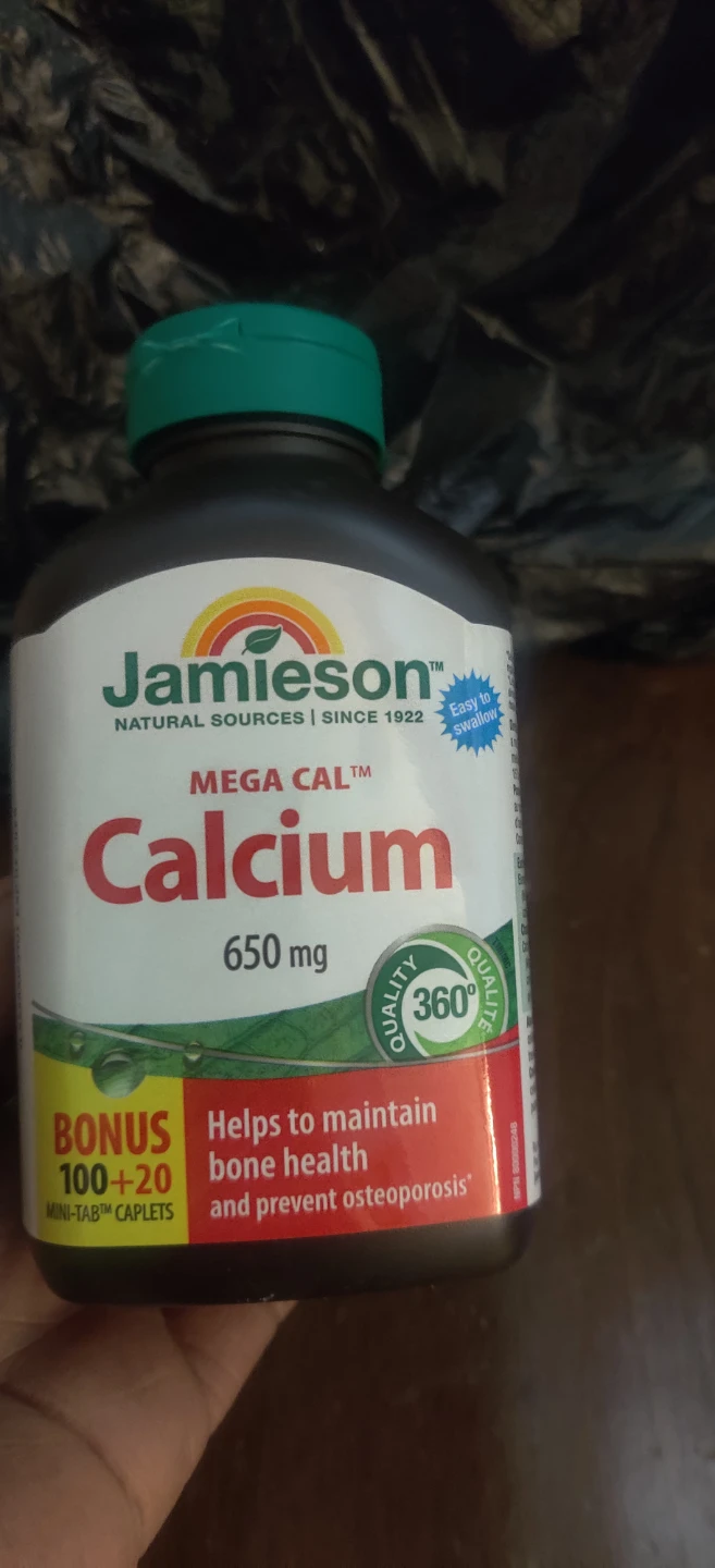 Jamieson Mega Cal Calcium 650 mg Mini-Tab Caplets