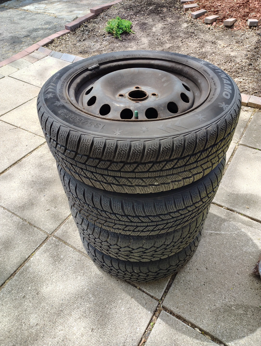 185/60/15 winter tires, 4x100.