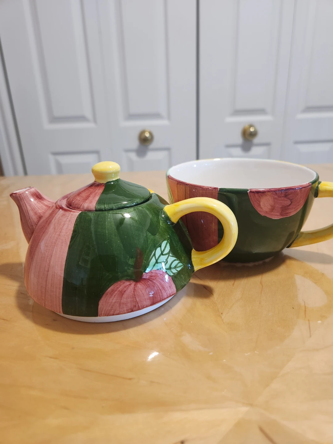 Country Inn Collection Hand Painted Teapot and Cup Set - photo 3