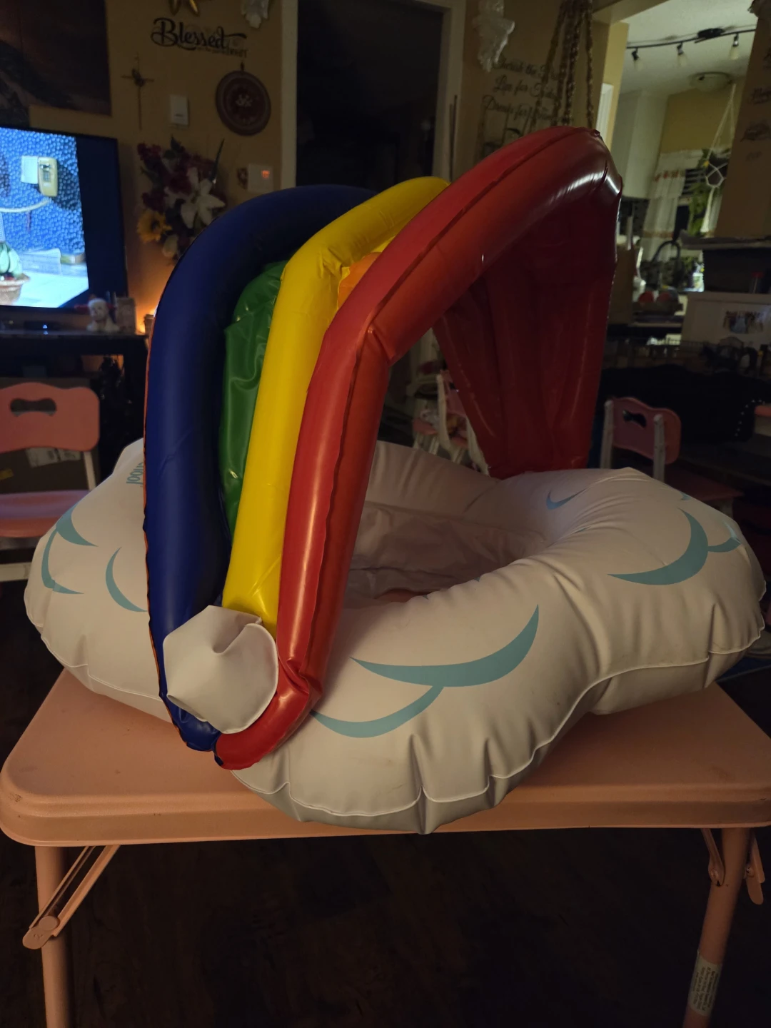 SwimSchool Rainbow Baby Inflatable Float - photo 2