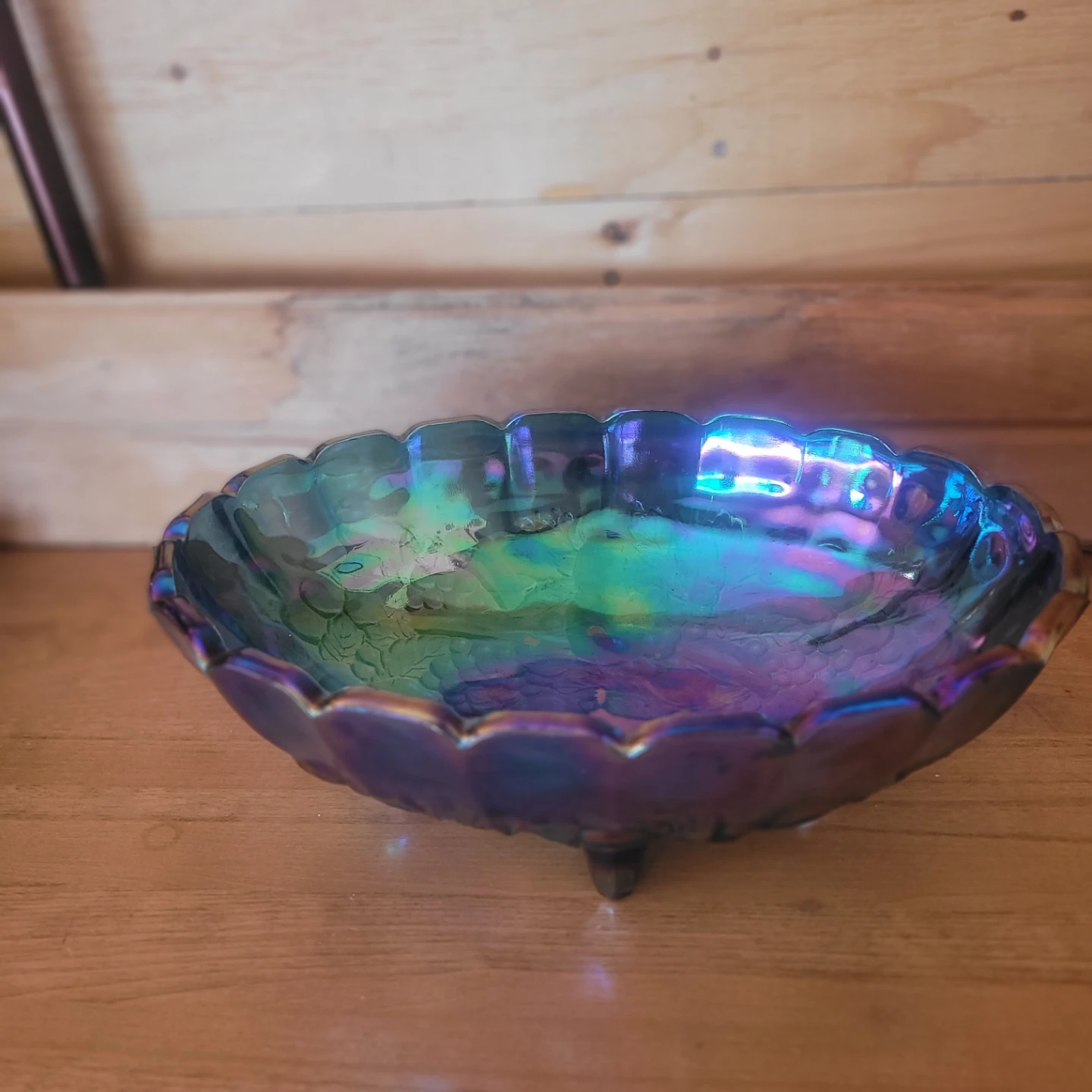 Indiana Glass Blue Carnival Fruit Bowl – Harvest Grape