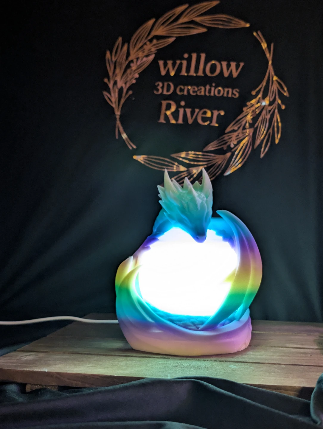Willow River 3D Creations Dragon Lamp