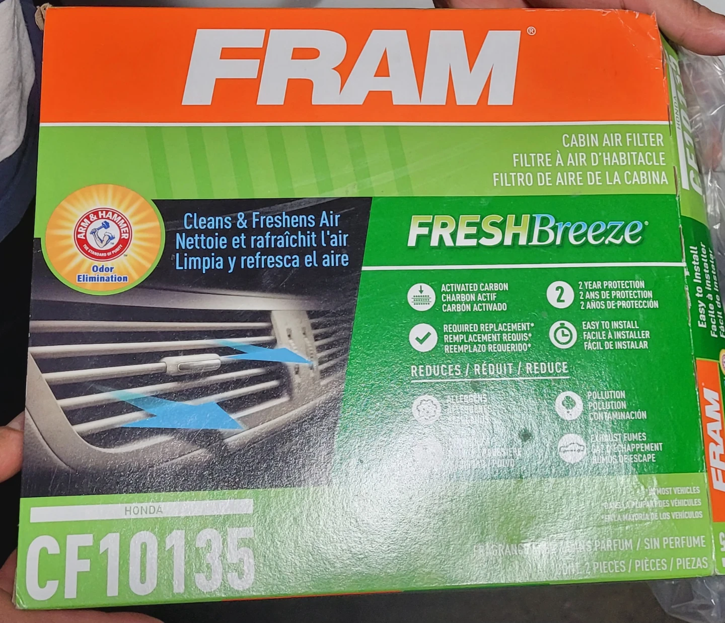 Fram Freshbreeze Cabin Air Filter CF10135