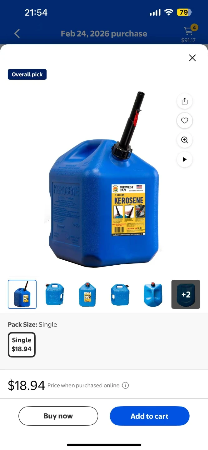 Midwest Can 5 Gallon Kerosene Can - photo 2