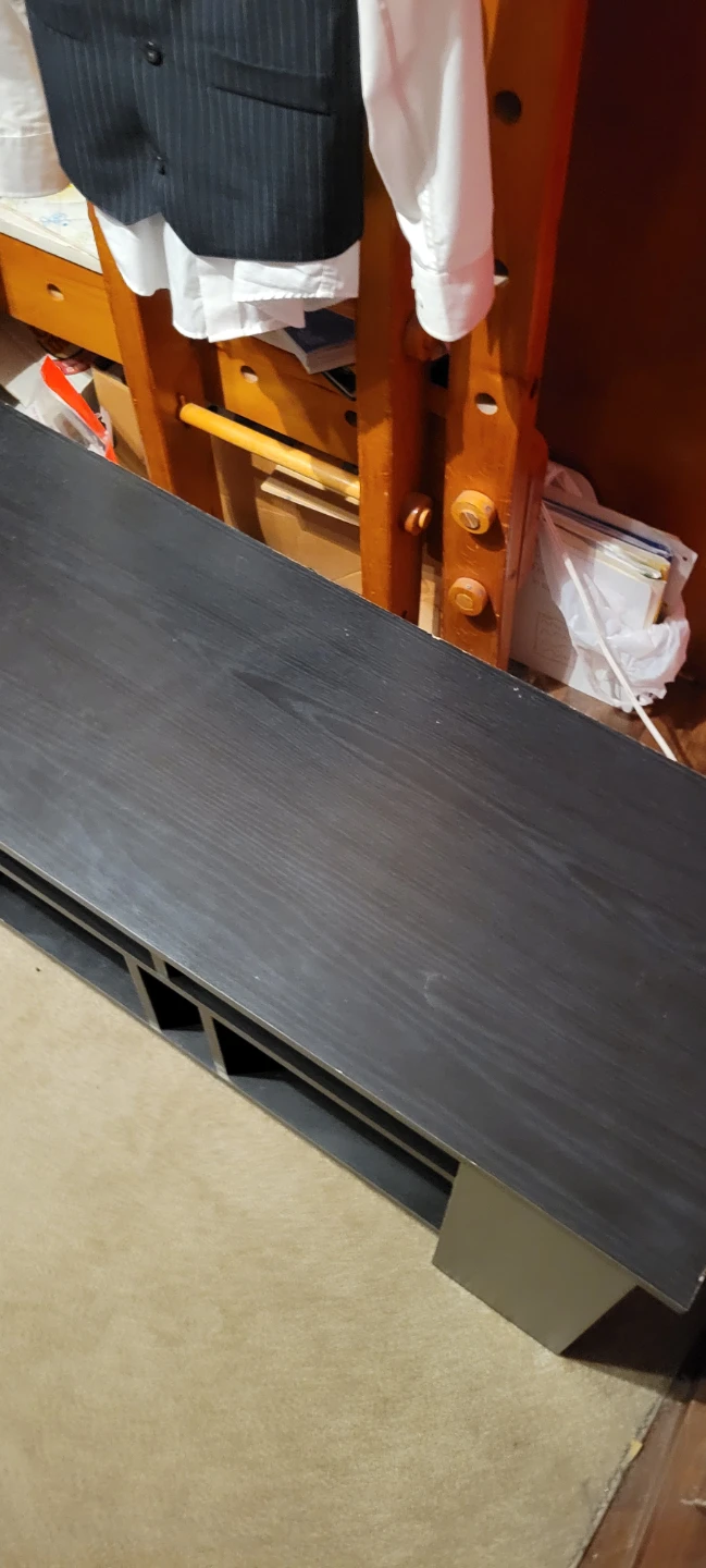 Black Media Console Shelf Unit - photo 3
