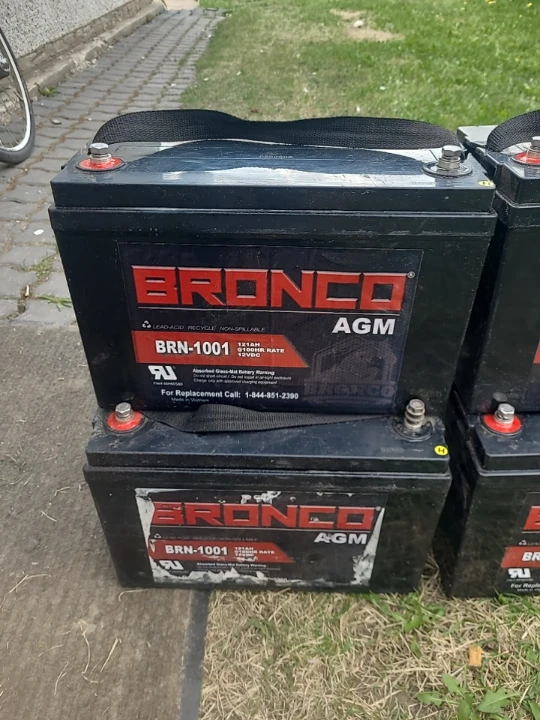 4 Bronco BRN-1001 AGM Solar Batteries