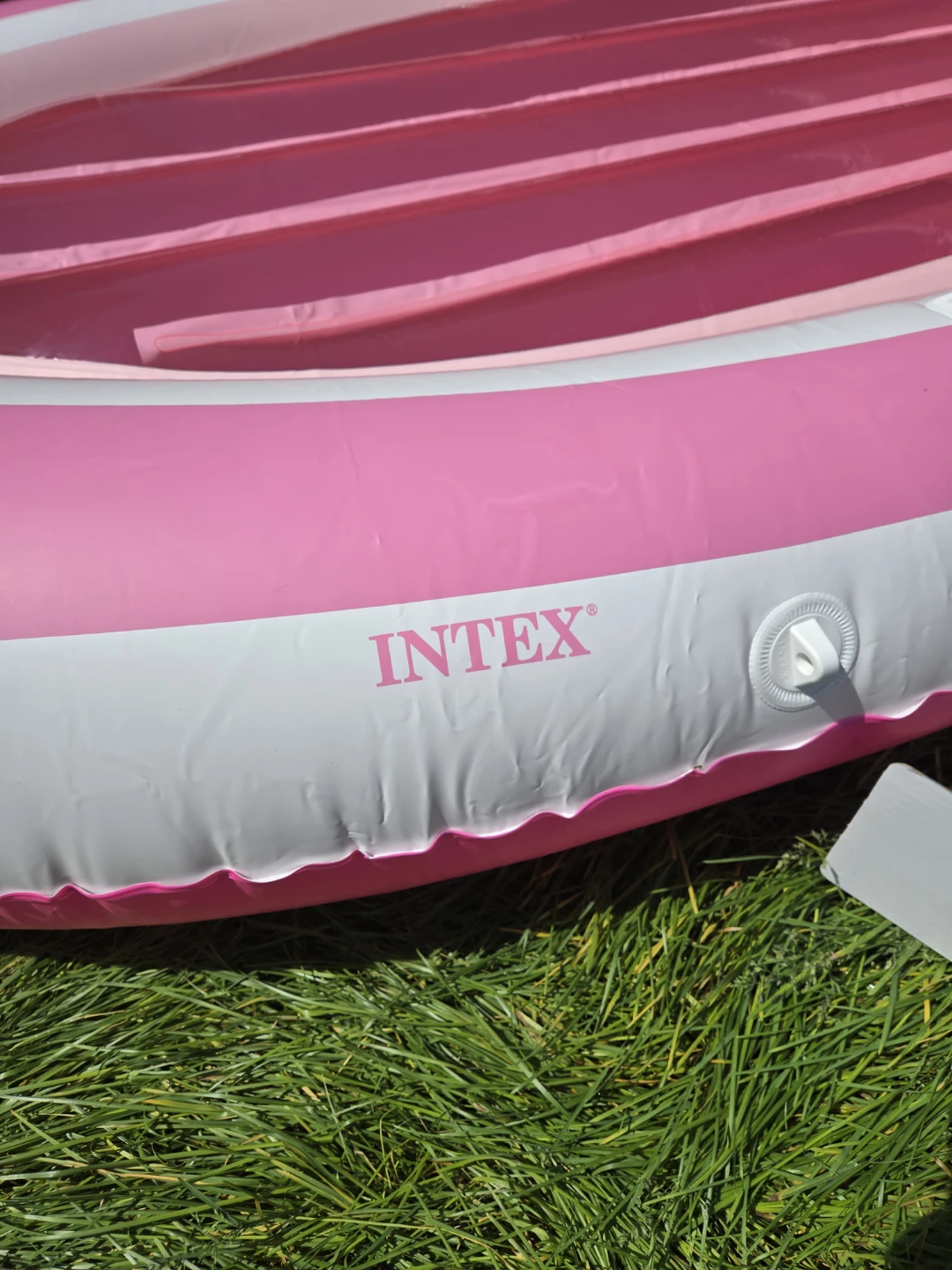 Brand new intex pink inflatable boat raft - photo 5