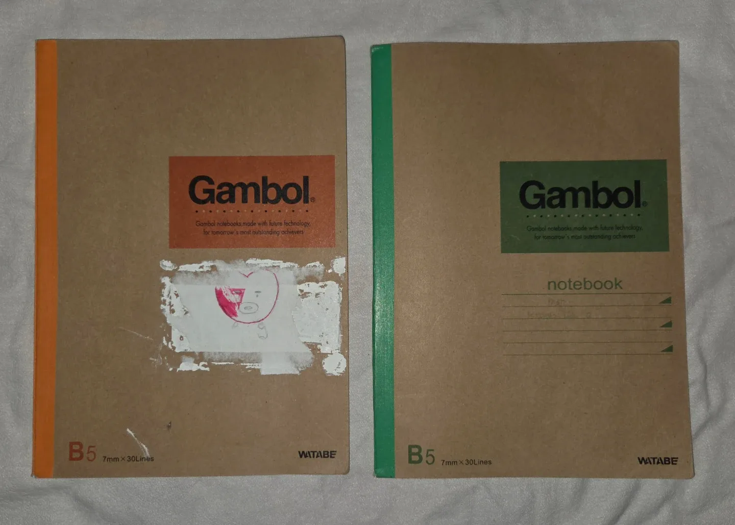 Gambol B5 Notebooks - 7mm x 30 Lines