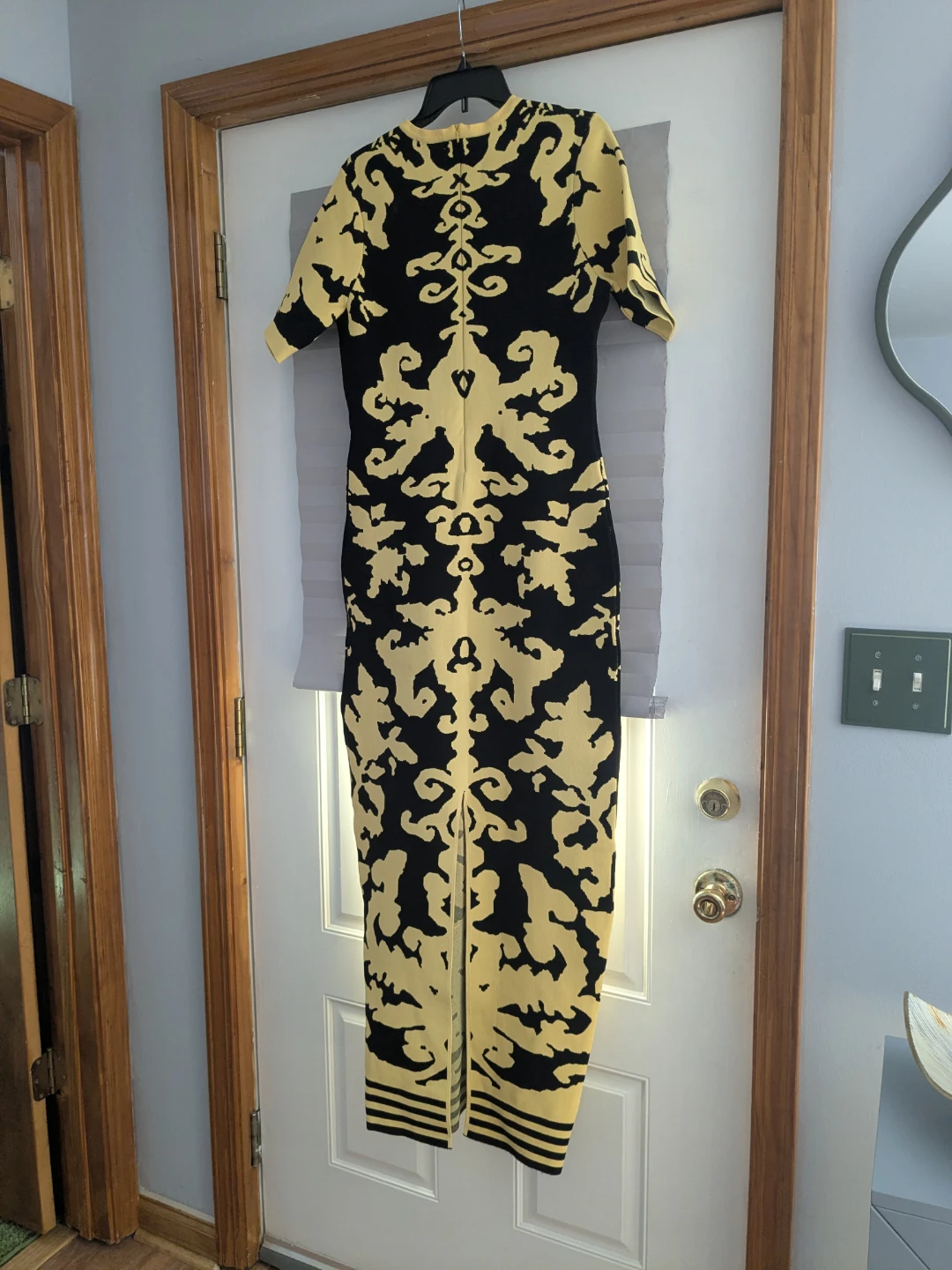 Fashion Nova Black & Gold Baroque Bodycon Midi Dress - photo 5