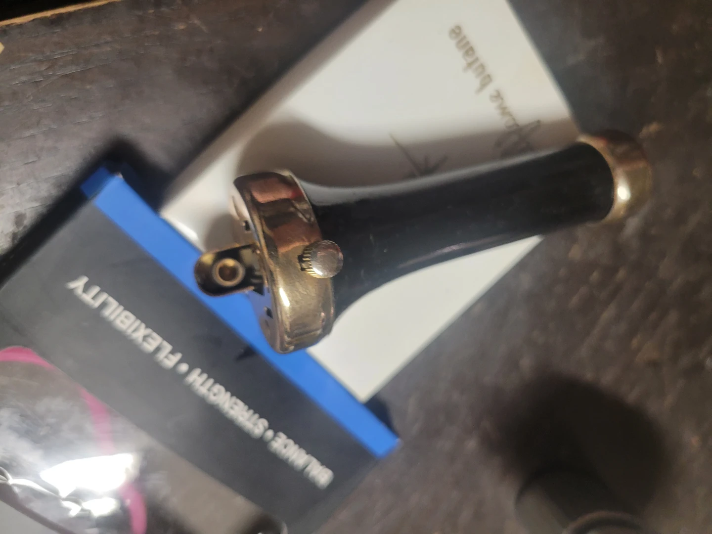 Vintage telephone Handle Black Brass Petrol Lighter - photo 2
