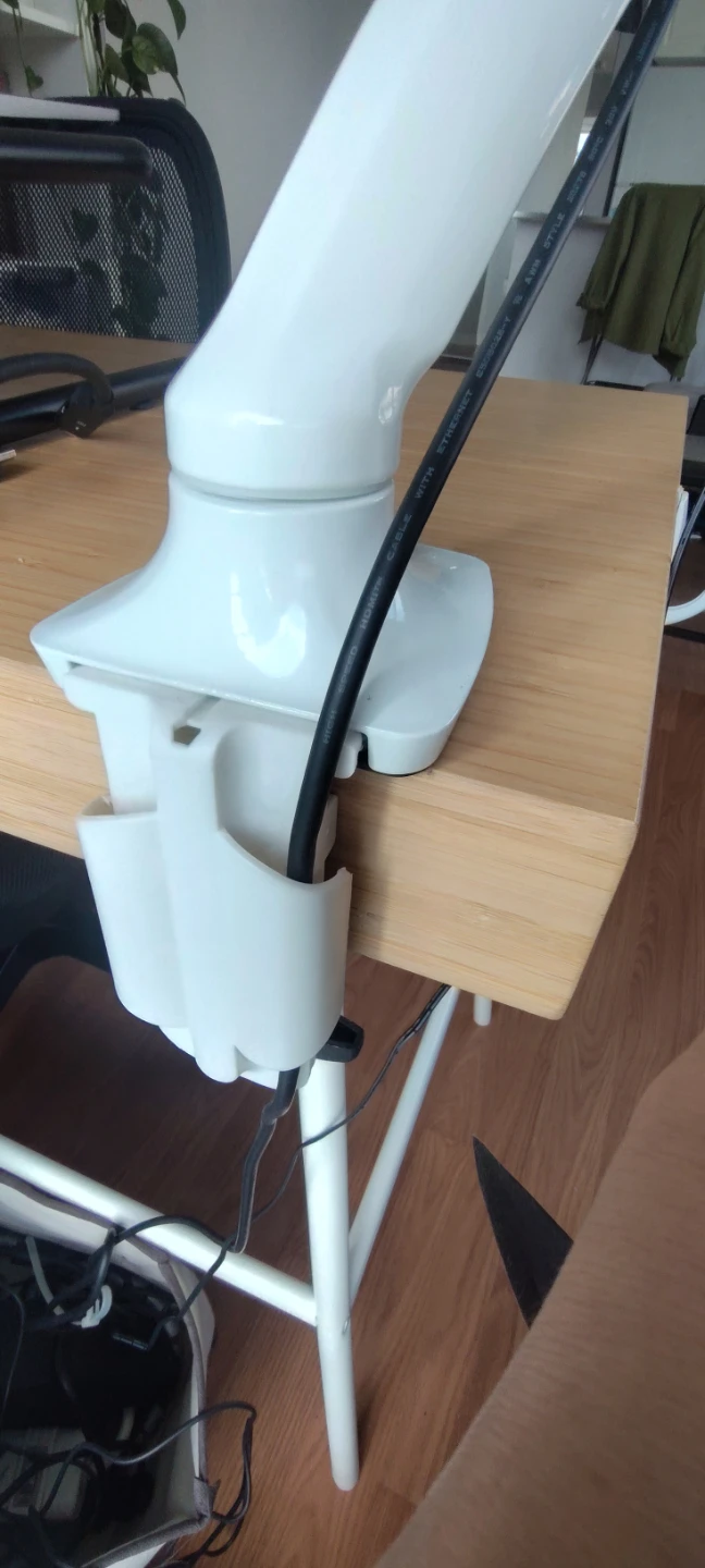 White Monitor Arm Mount - photo 4