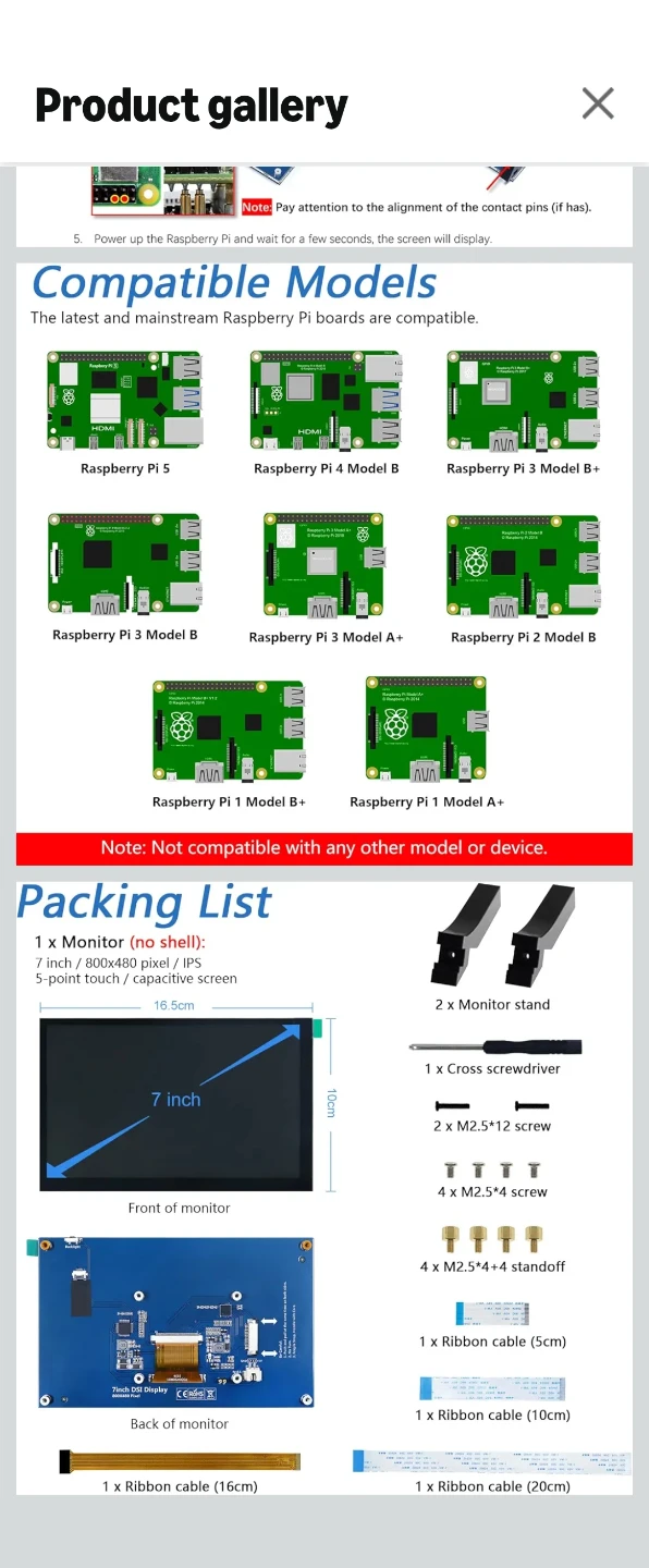 7" IPS Touchscreen Monitor for Raspberry Pi - photo 4