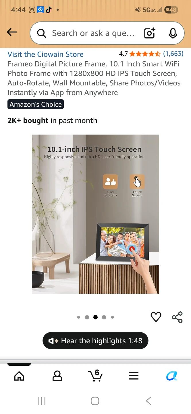 I kismet 10.1 Inch Smart WiFi Digital Picture Frame - photo 2