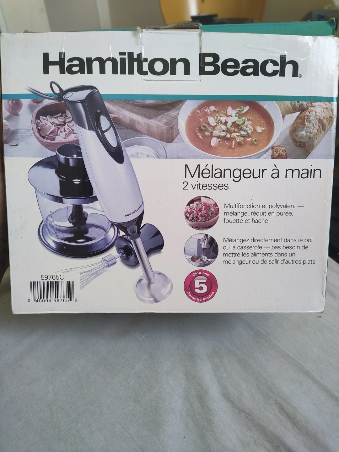 Hamilton Beach Immersion Blender with 2 Speeds
