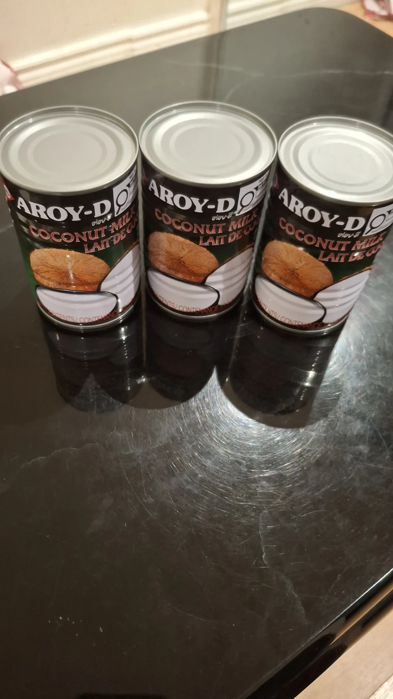 3 Cans Aroy-D Coconut Milk