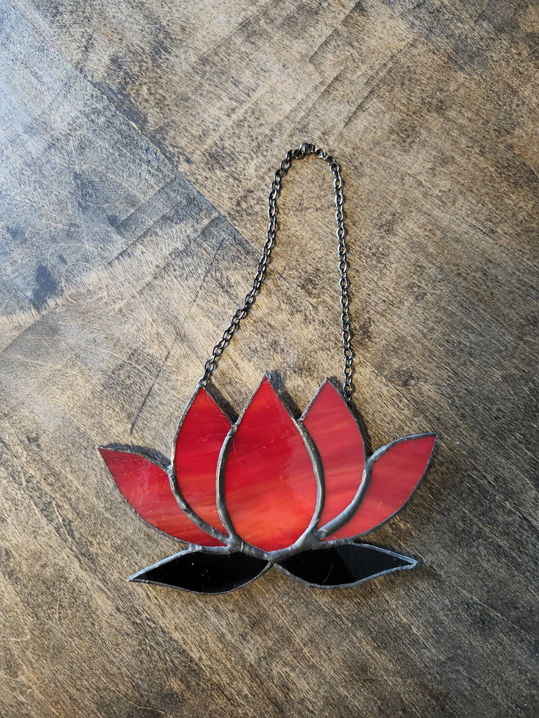 Stained Glass Lotus Sun Catcher - photo 2