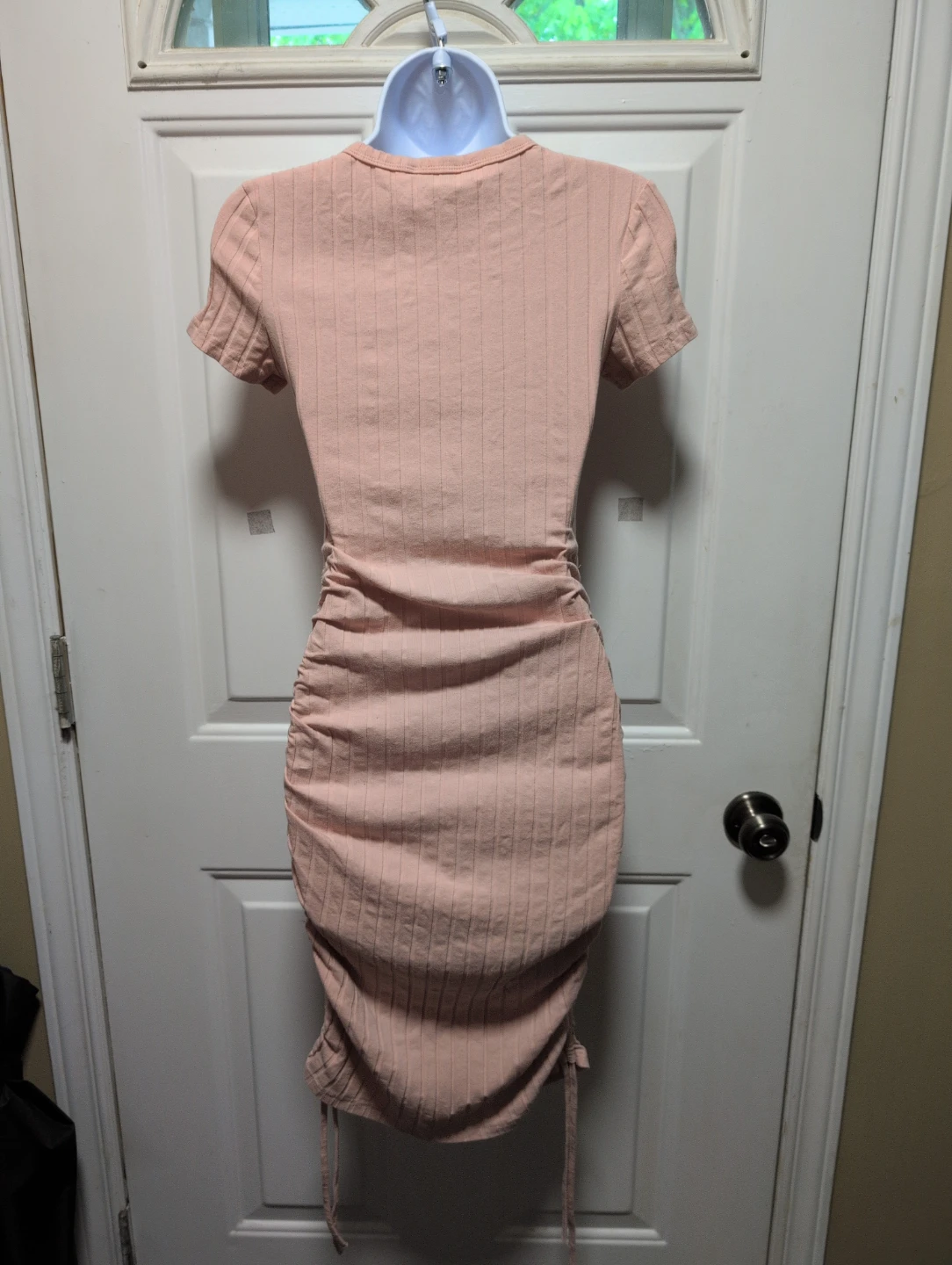 SHEIN Ruched T-Shirt Dress Size M Pink - photo 4