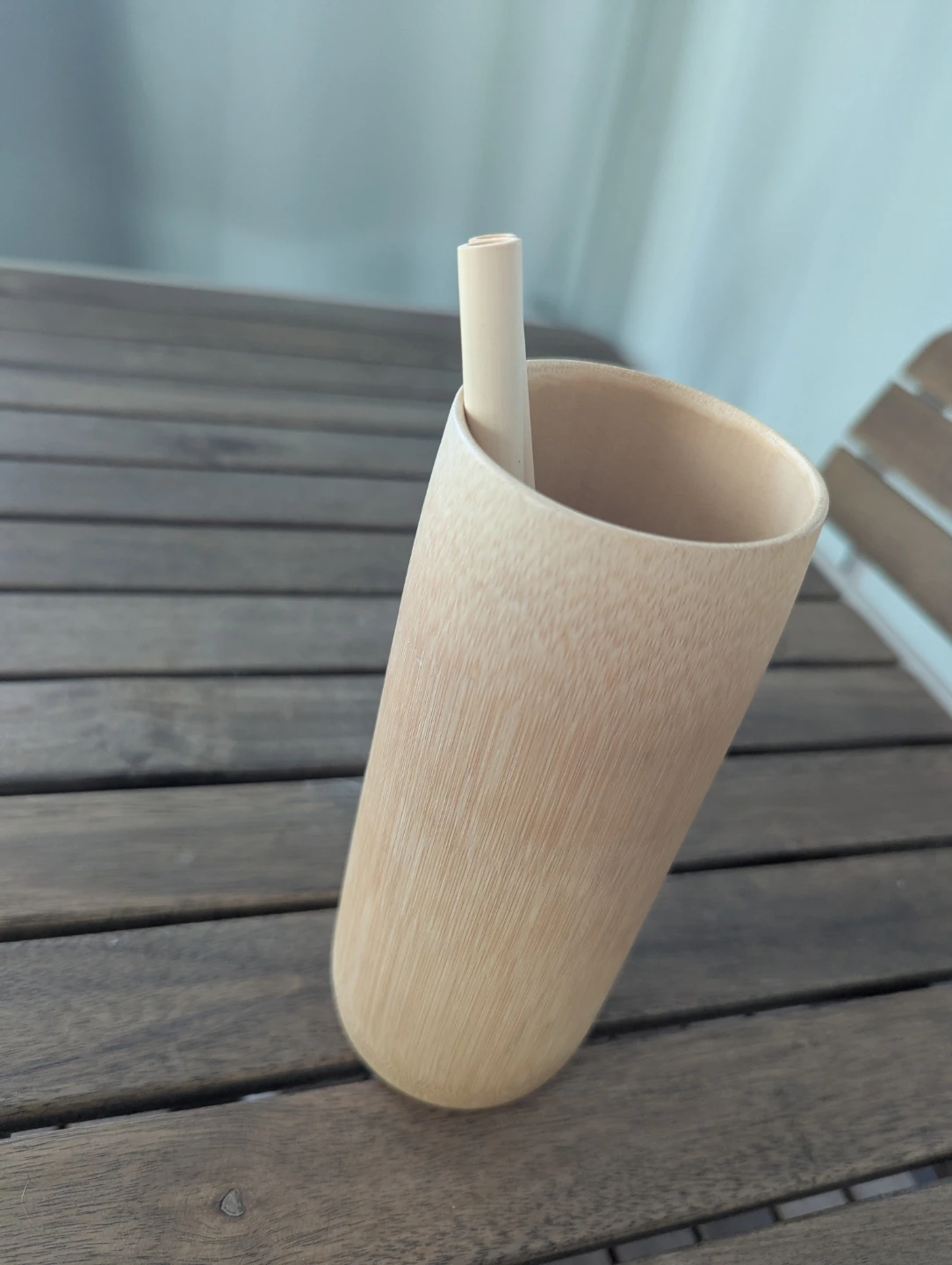 Bamboo cup and straws