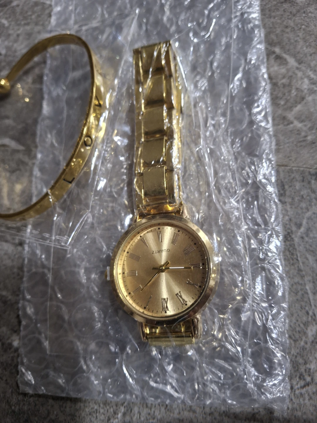 Gold Tone Watch and Bracelet Set - photo 3