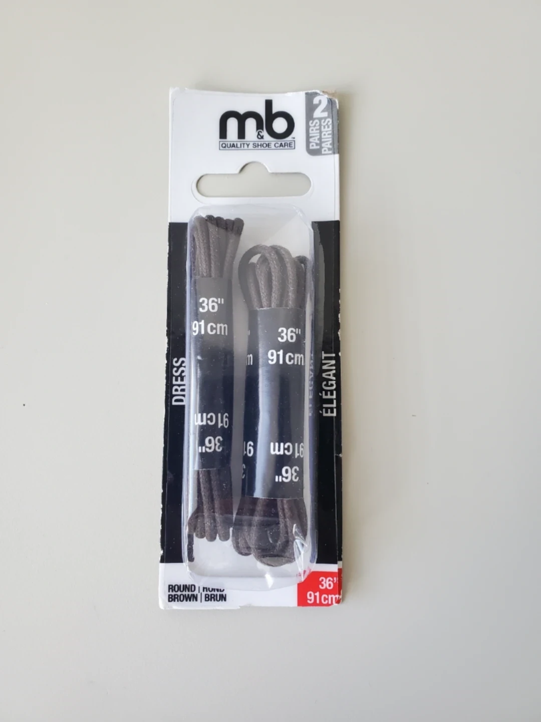UNUSED 36" Dress Shoelaces - Brown