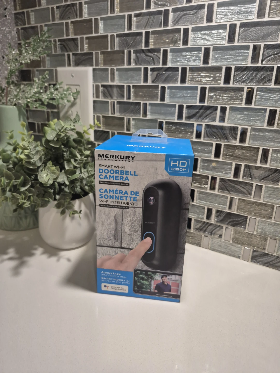 Merkury Innovations Smart Wi-Fi Doorbell Camera HD 1080P