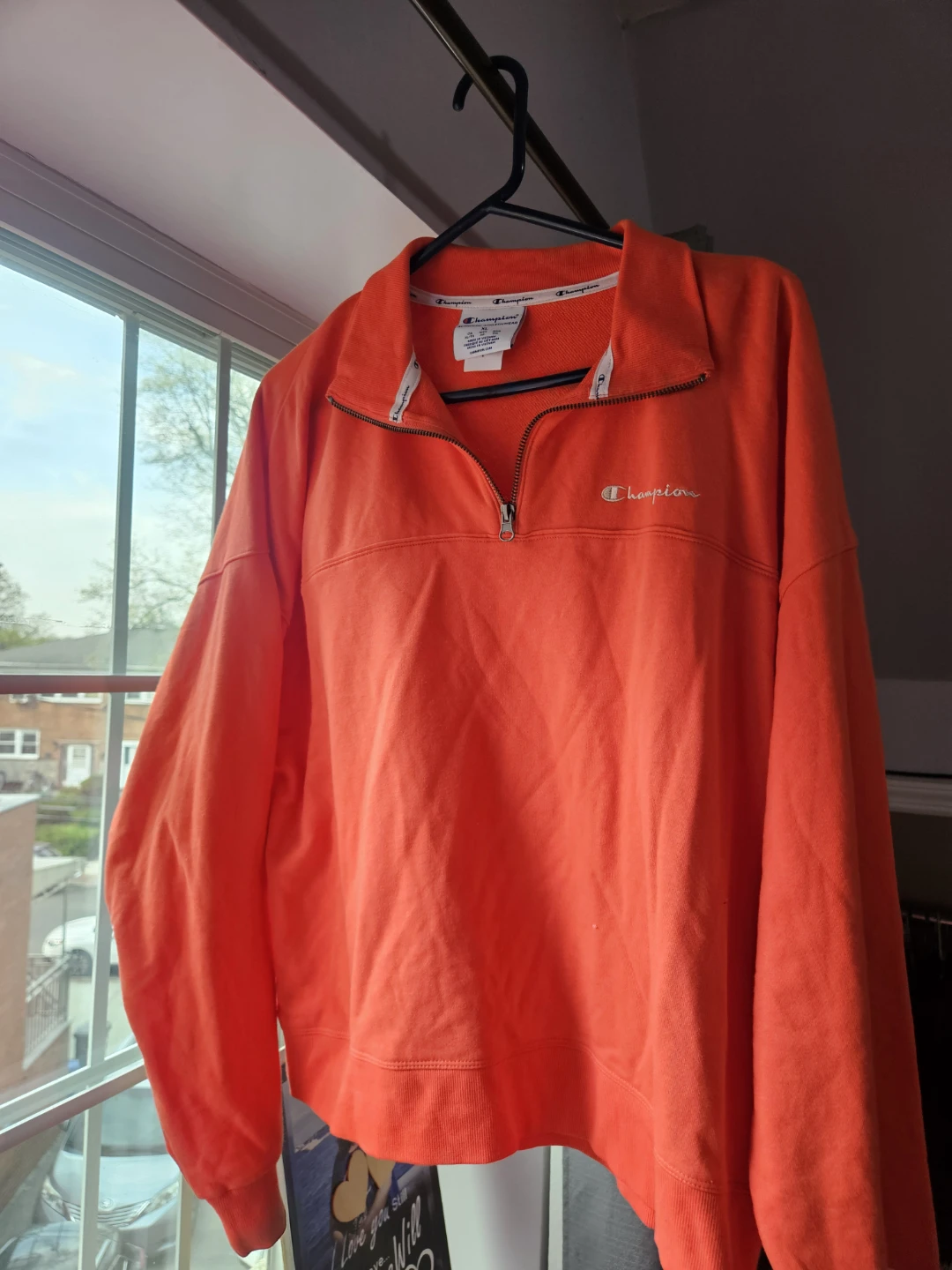 Champion Authentic Athleticwear Quarter Zip Sweatshirt XL Orange - photo 2
