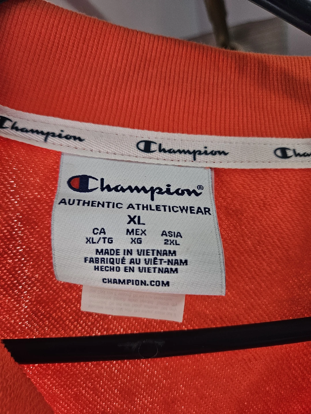 Champion Authentic Athleticwear Quarter Zip Sweatshirt XL Orange - photo 3