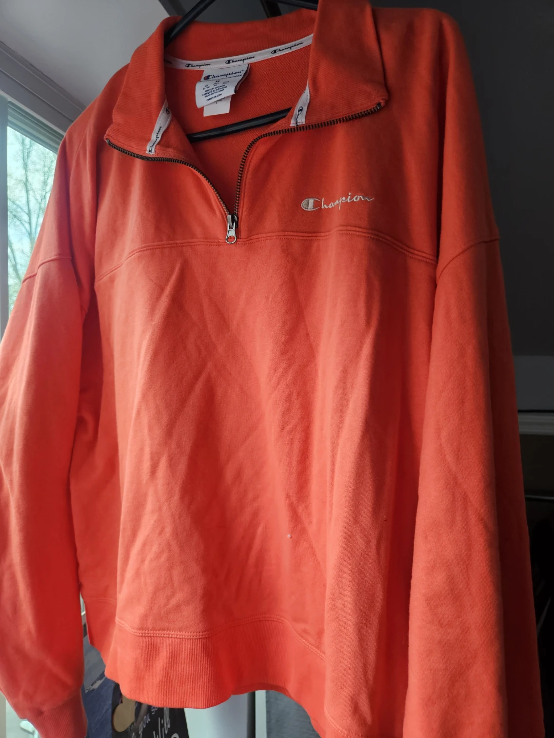Champion Authentic Athleticwear Quarter Zip Sweatshirt XL Orange - photo 4