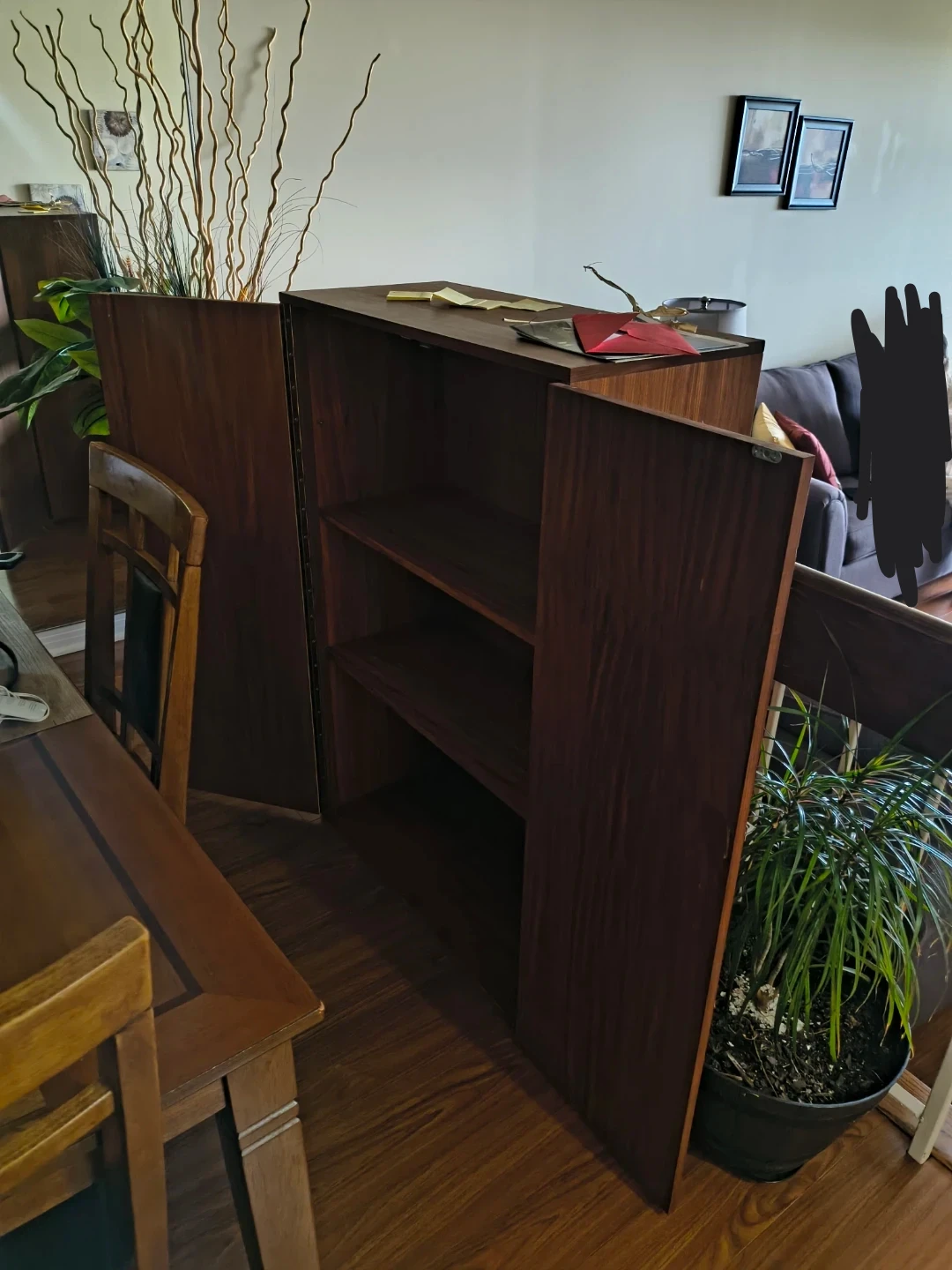 Vintage Wooden Cabinet with Shelves - photo 2