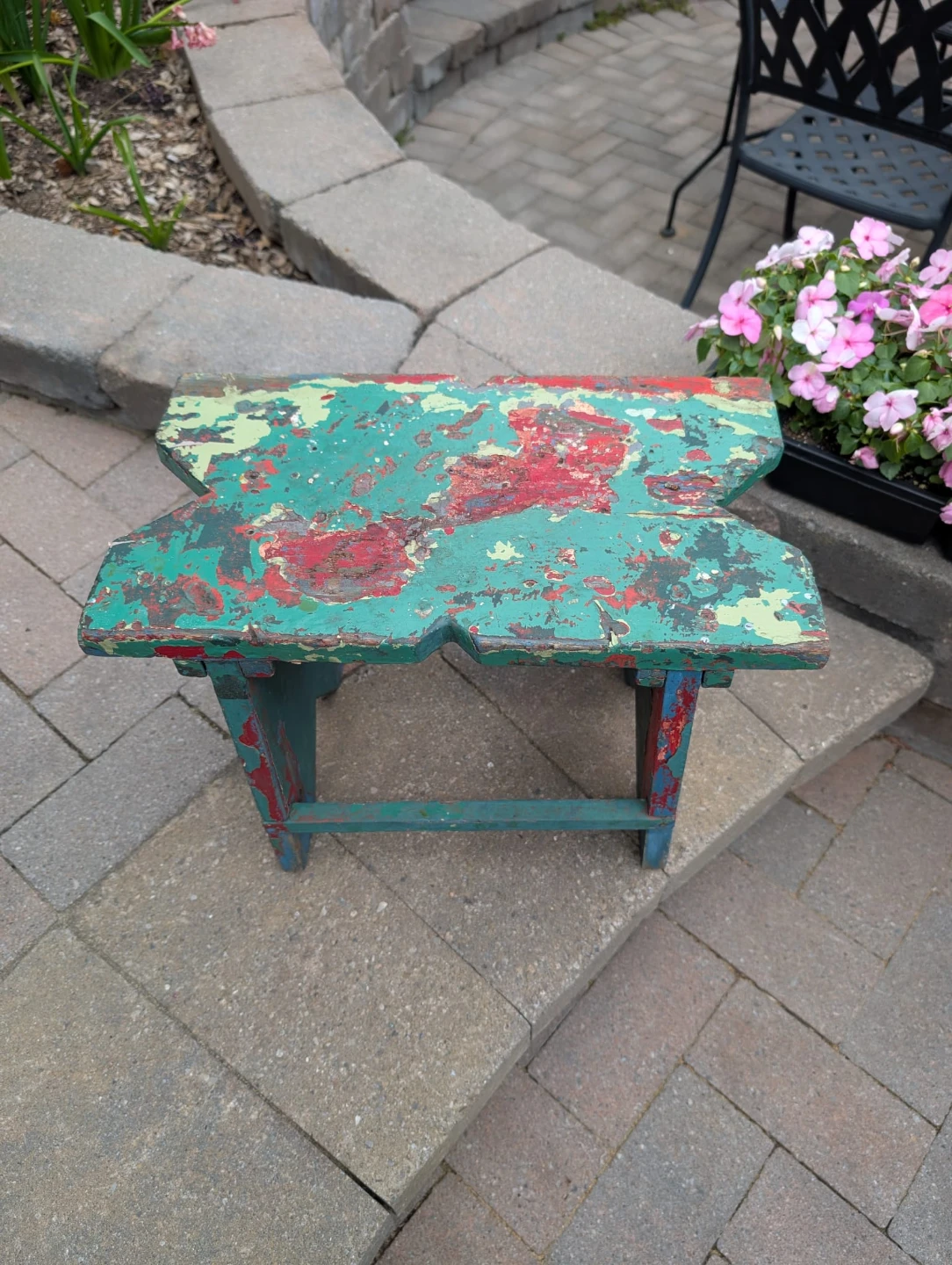 Rustic Wooden Stool or plant stand - photo 2