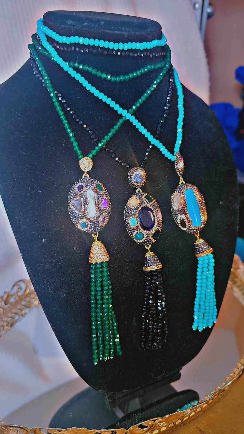 Turkish Necklaces , long mala  with gemstones - photo 2