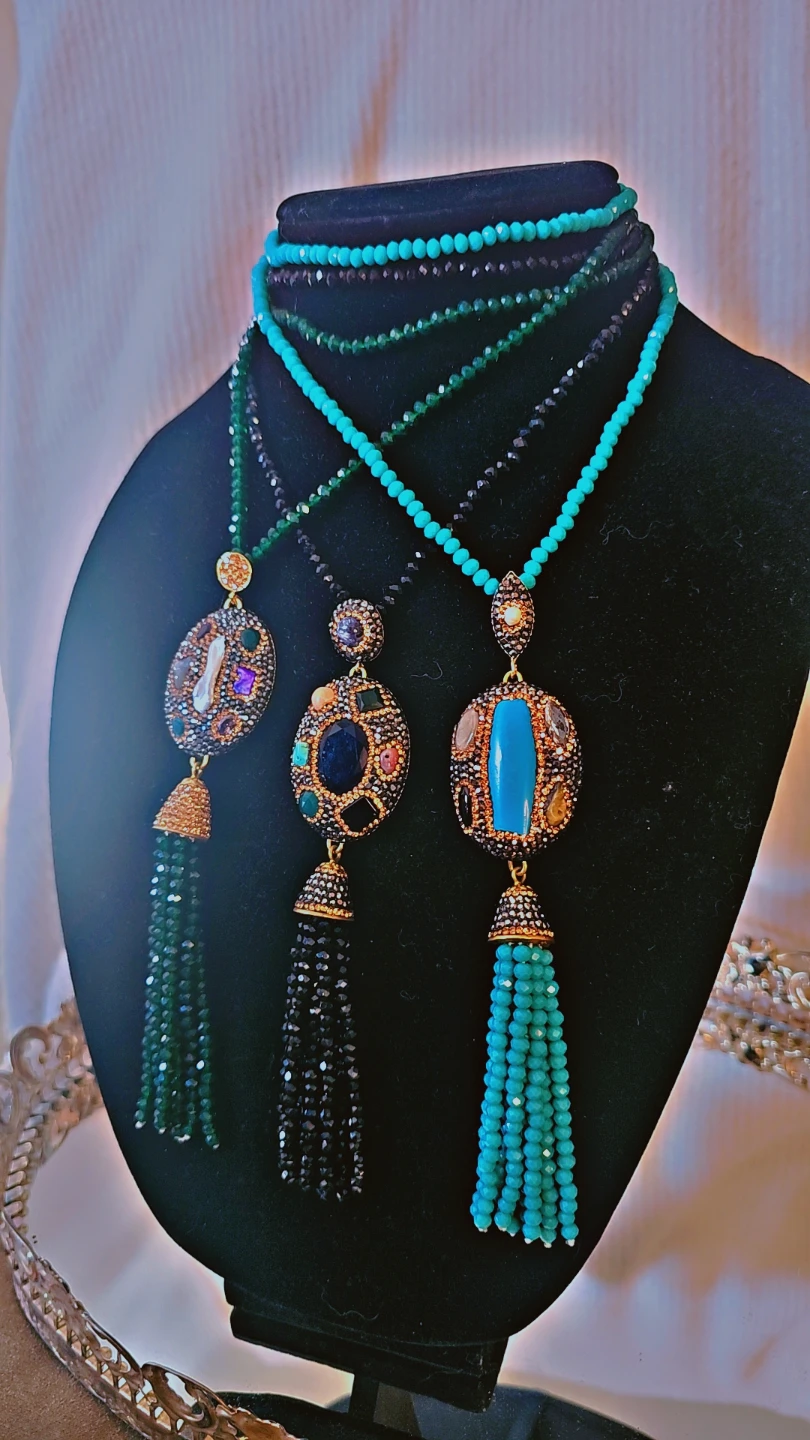 Turkish Necklaces , long mala  with gemstones - photo 3