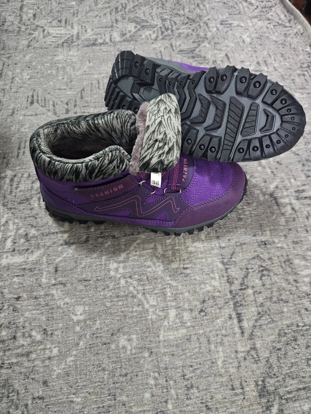 Purple "Fashion" Winter Boots - Size 38