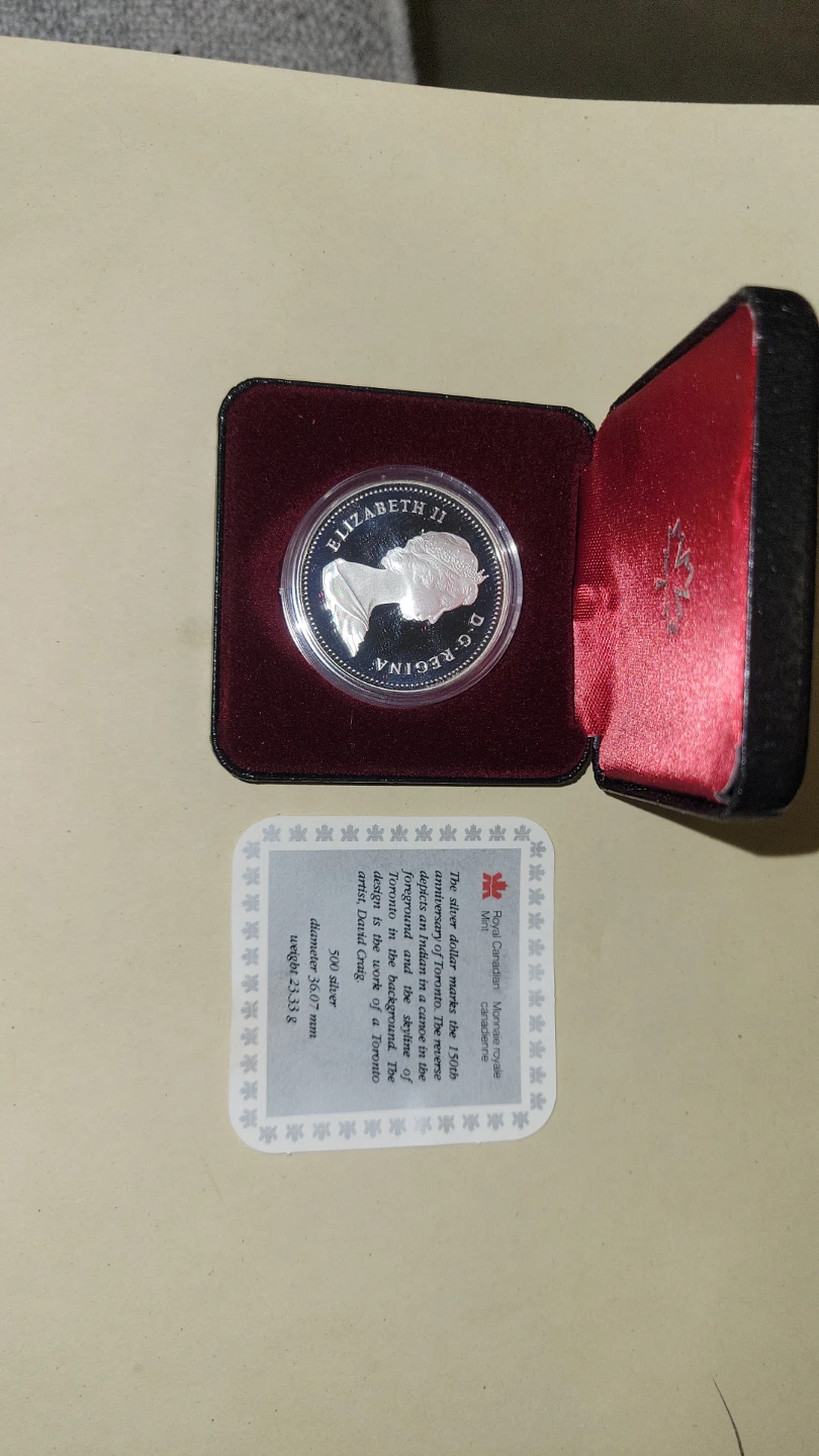 1986 Royal Canadian Mint Silver Dollar Coin