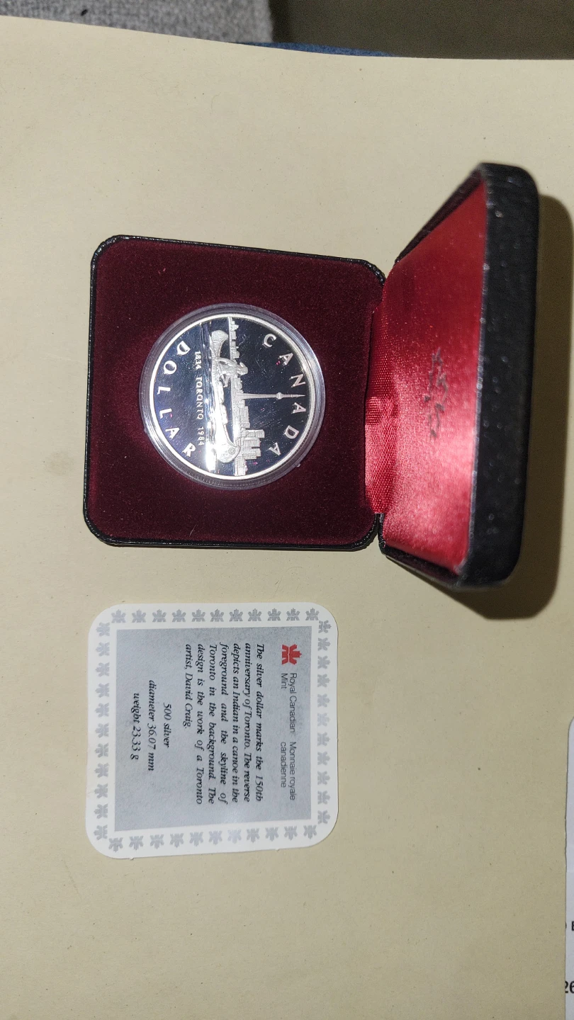 1986 Royal Canadian Mint Silver Dollar Coin - photo 2