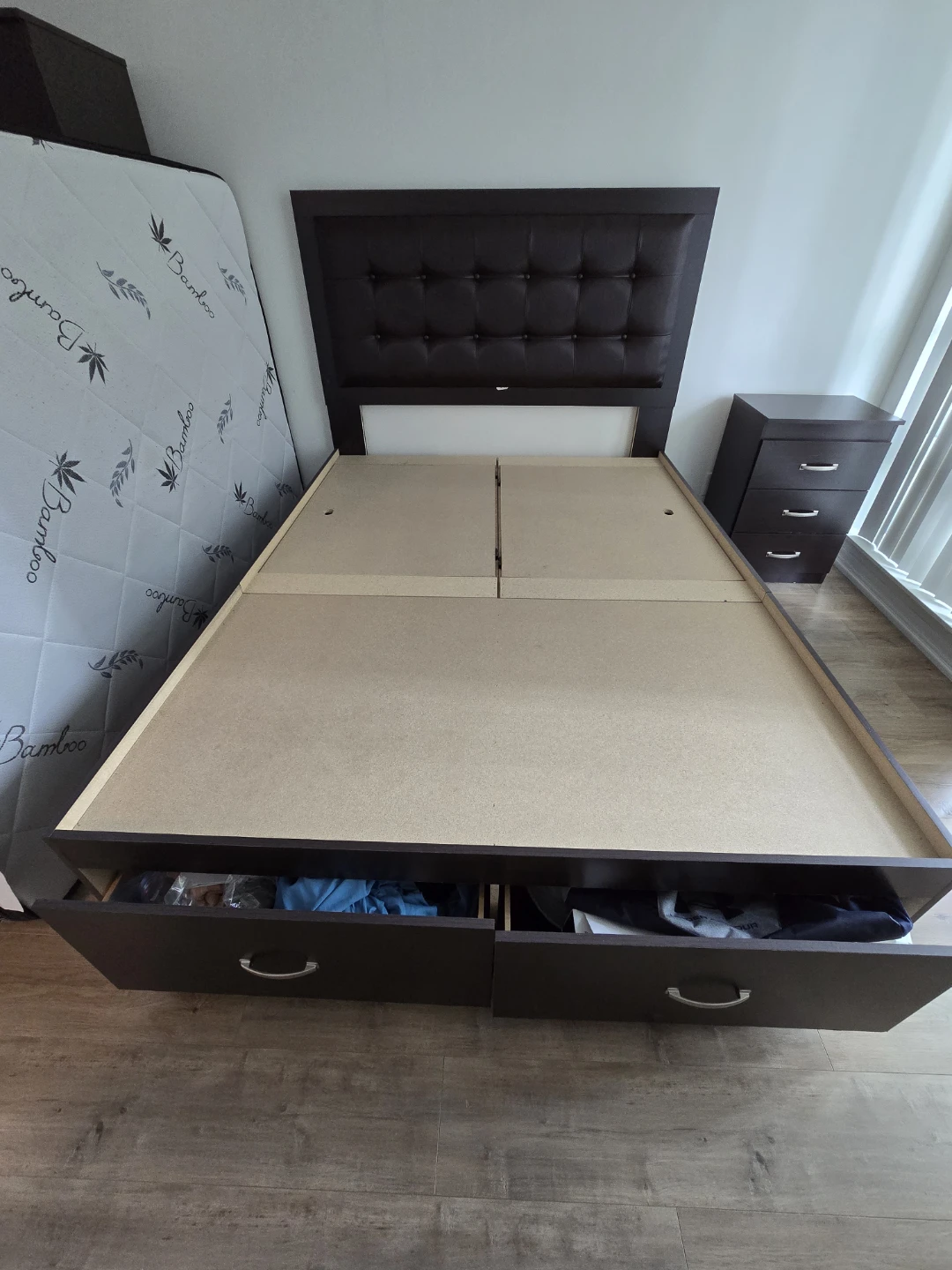 Queen Storage Bed with Dual Sided Mattress- Free delivery&Setup - photo 3