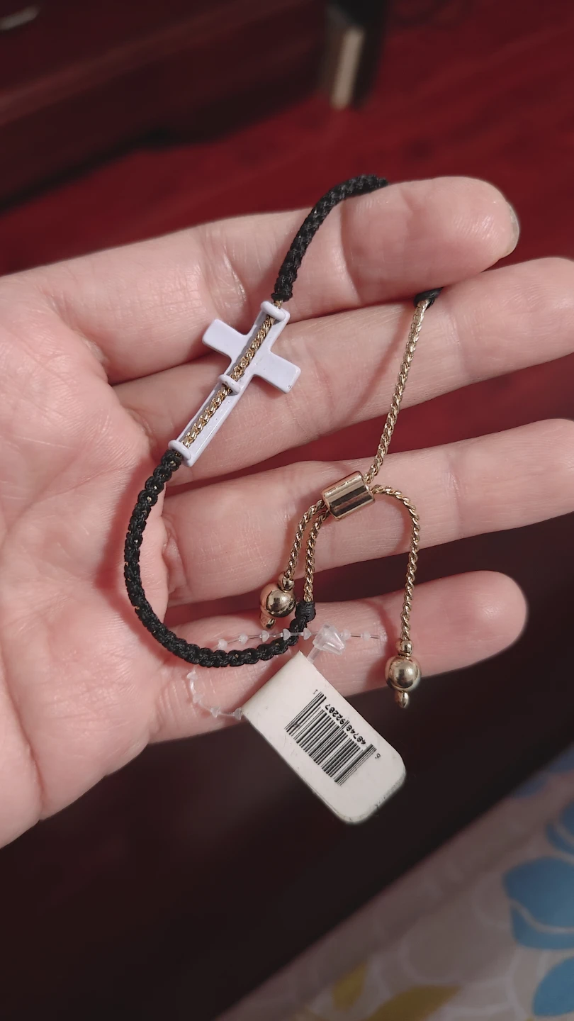Bijou Noir Cross Bracelet