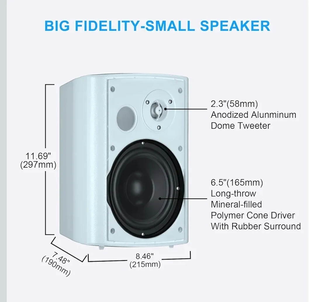 Herdio 6.5 Inch Outdoor Passive Speakers (Pair) - photo 4