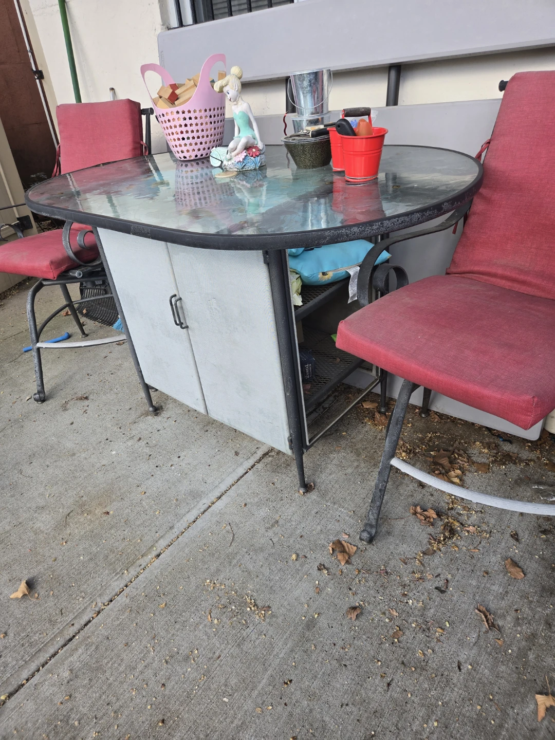 Glass Top Patio Table and Chairs Set - photo 3