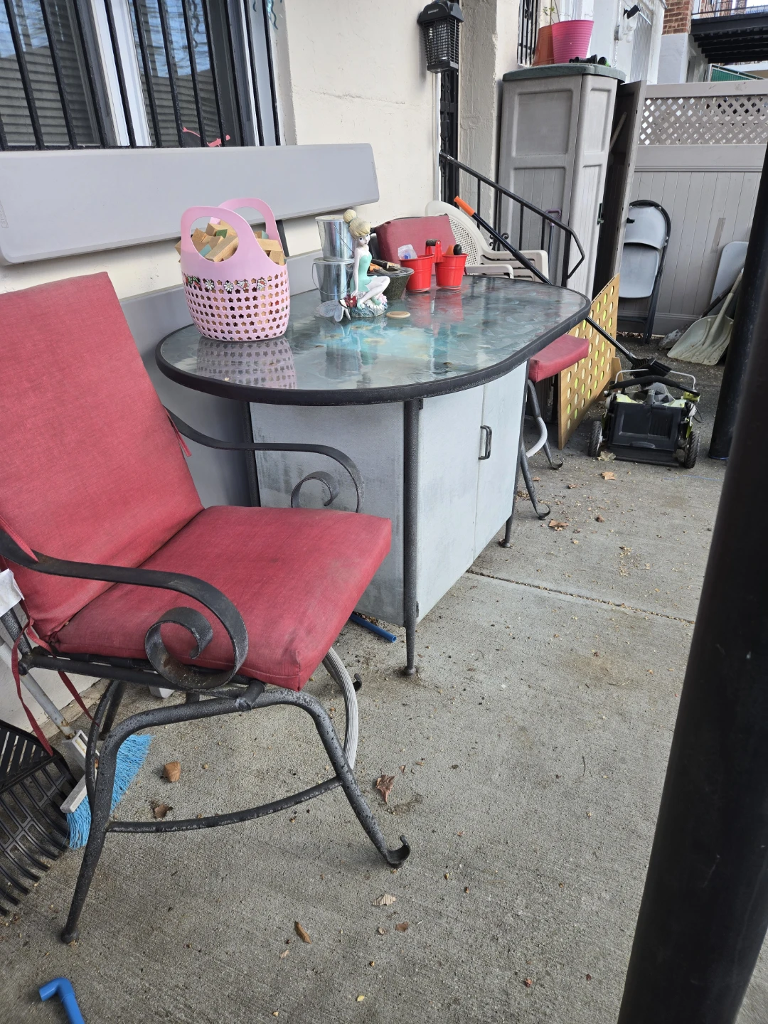 Glass Top Patio Table and Chairs Set - photo 4