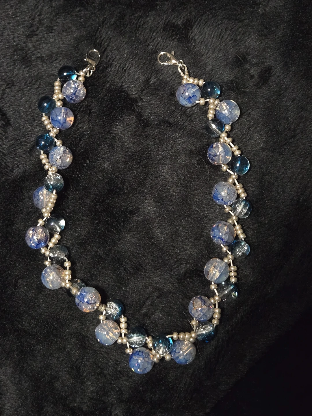 Blue Beaded Accessory Piece