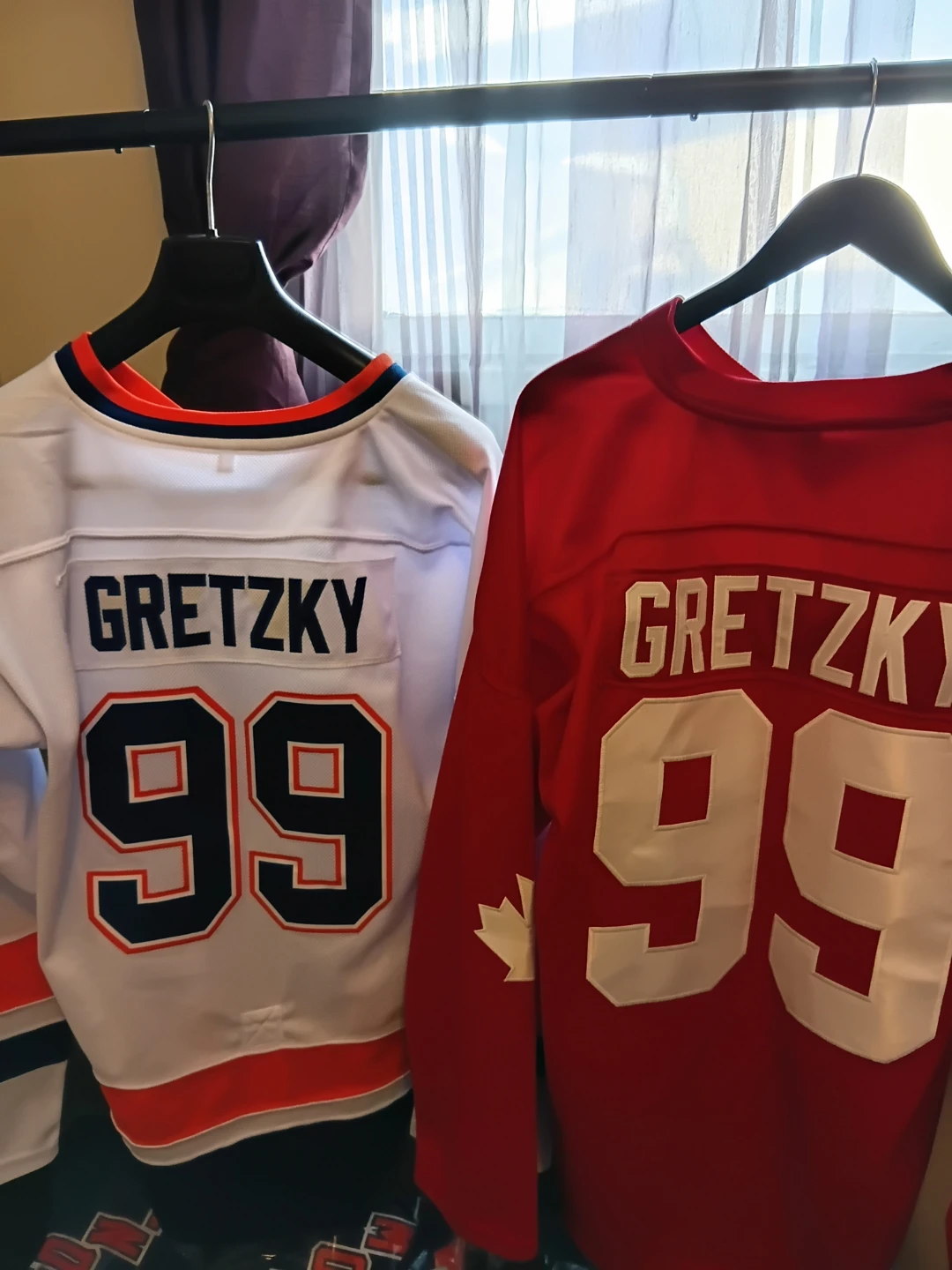 Wayne Gretzky 99 Hockey Jerseys (White & Red) 2 for  $100
