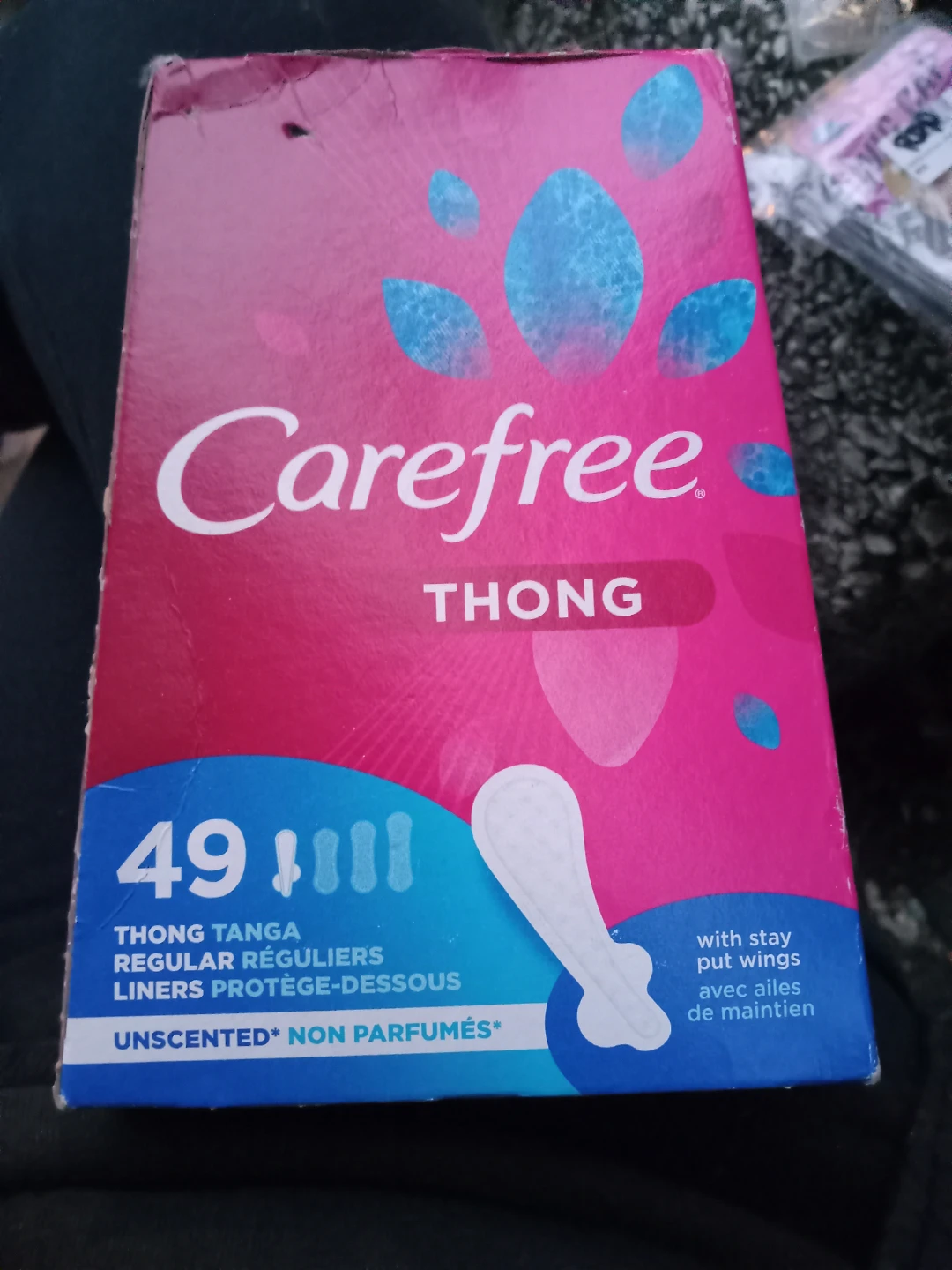 Carefree Thong Regular Liners - 49 Count