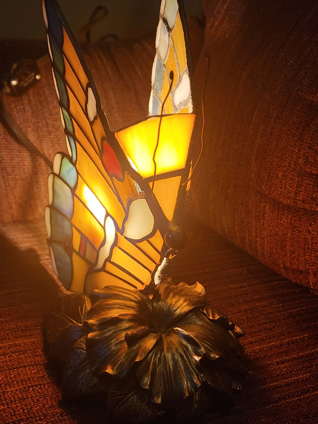 Stained Glass Butterfly Tiffany Style Table Lamp