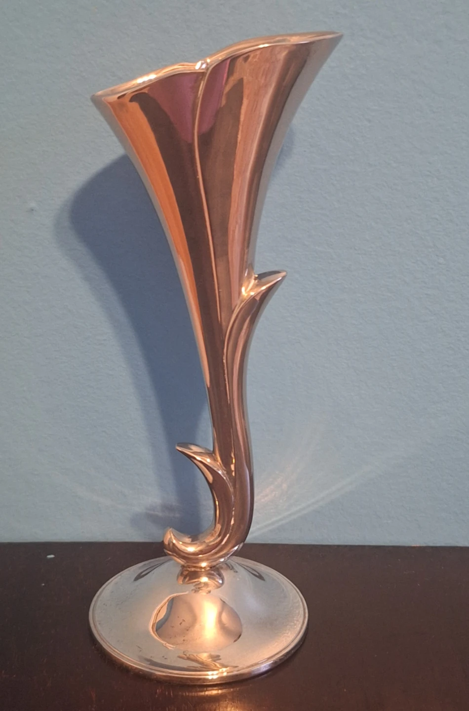 Vintage Silver Plated Trumpet Vase - photo 2