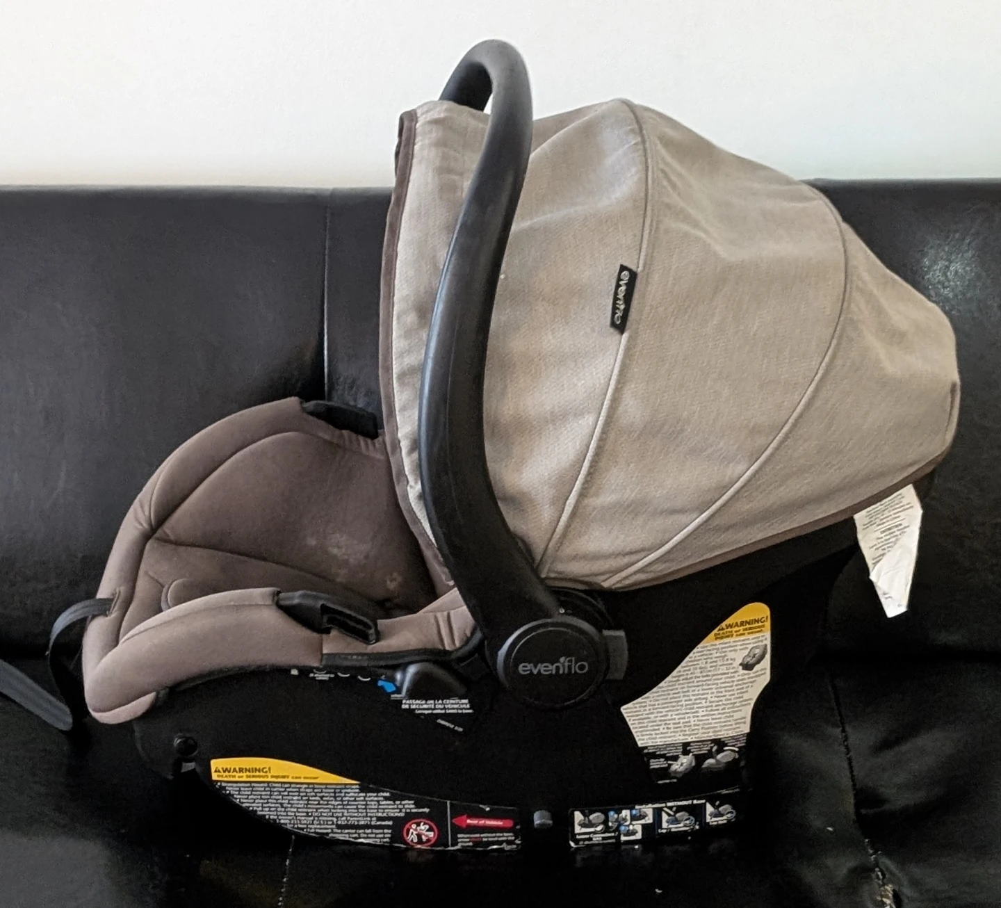 Evenflo LiteMax Infant Car Seat + Base – Sandstone - photo 2