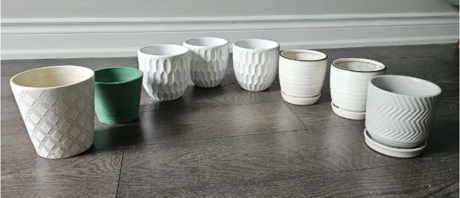 8 Ceramic Plant Pots